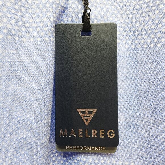 Maelreg Performance Polo Shirt Size 3XL Light Blue Short Sleeve Collared Shirt - Picture 8 of 8